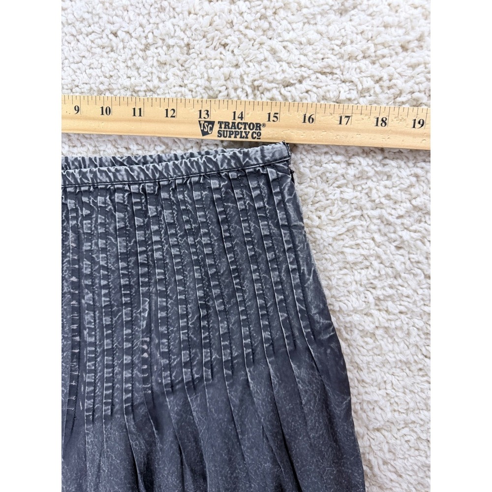 Free People Heartbreaker Mini Skirt Womens 12 Washed Black NEW Smocked Pleated - Picture 8 of 9
